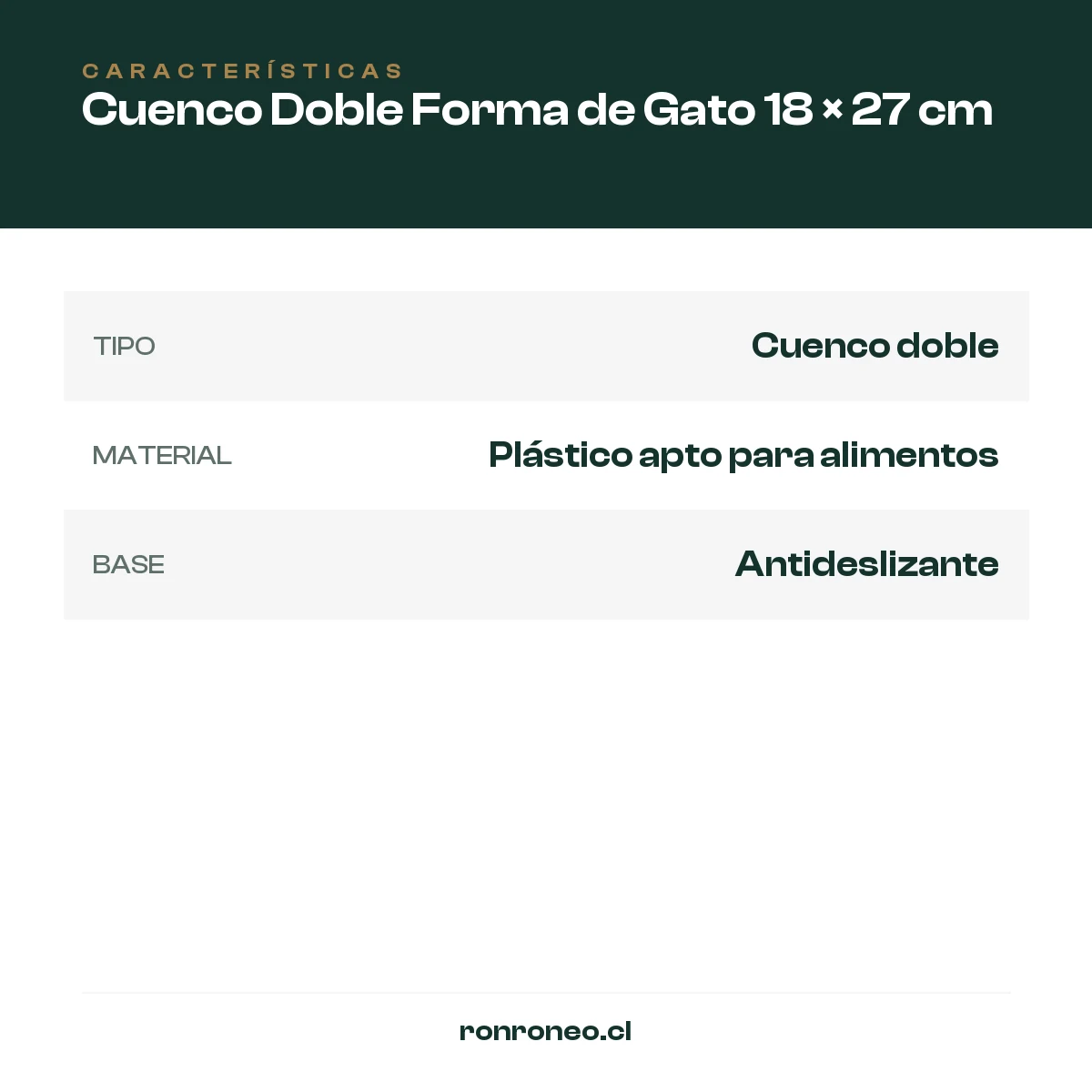 Cuenco Doble Forma de Gato 18 × 27 cm — foto 4